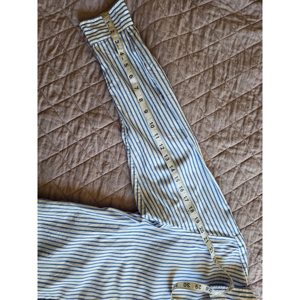 Ralph Lauren Striped Blue White Marine Embroidered Monogram Pocket Shirt sz 12P - Picture 6 of 7